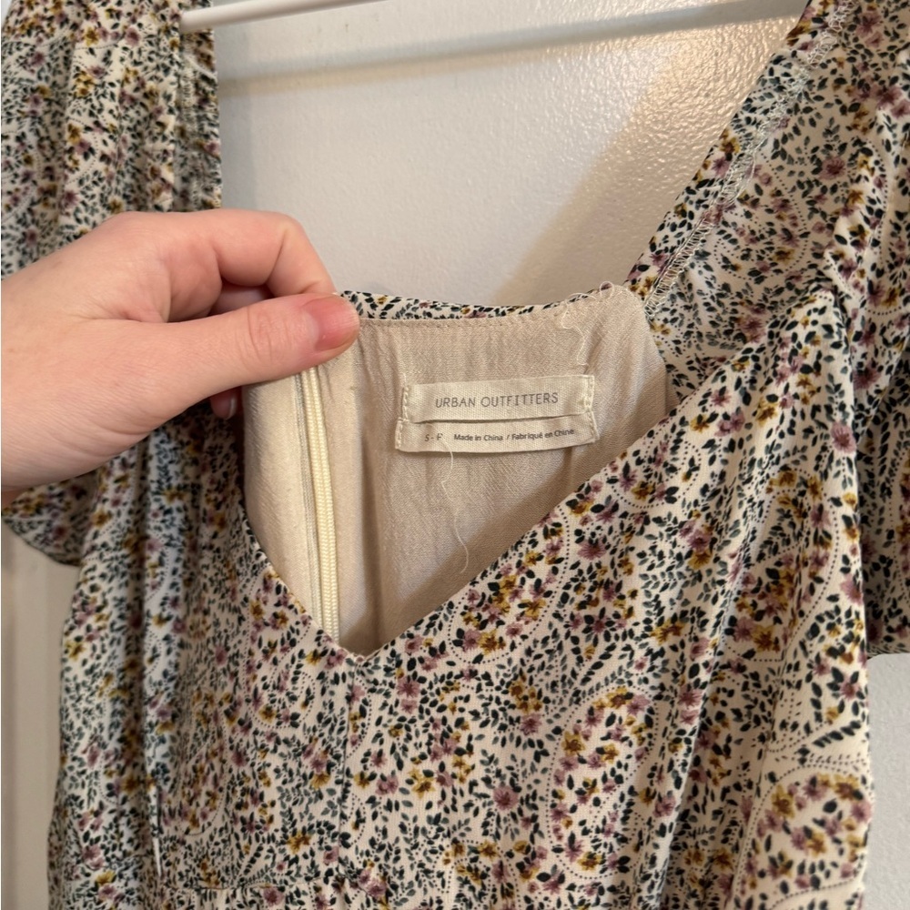 Urban Outfitters Puff Sleeve Sweetheart Maxi Dress Floral Small - Picture 4 of 7